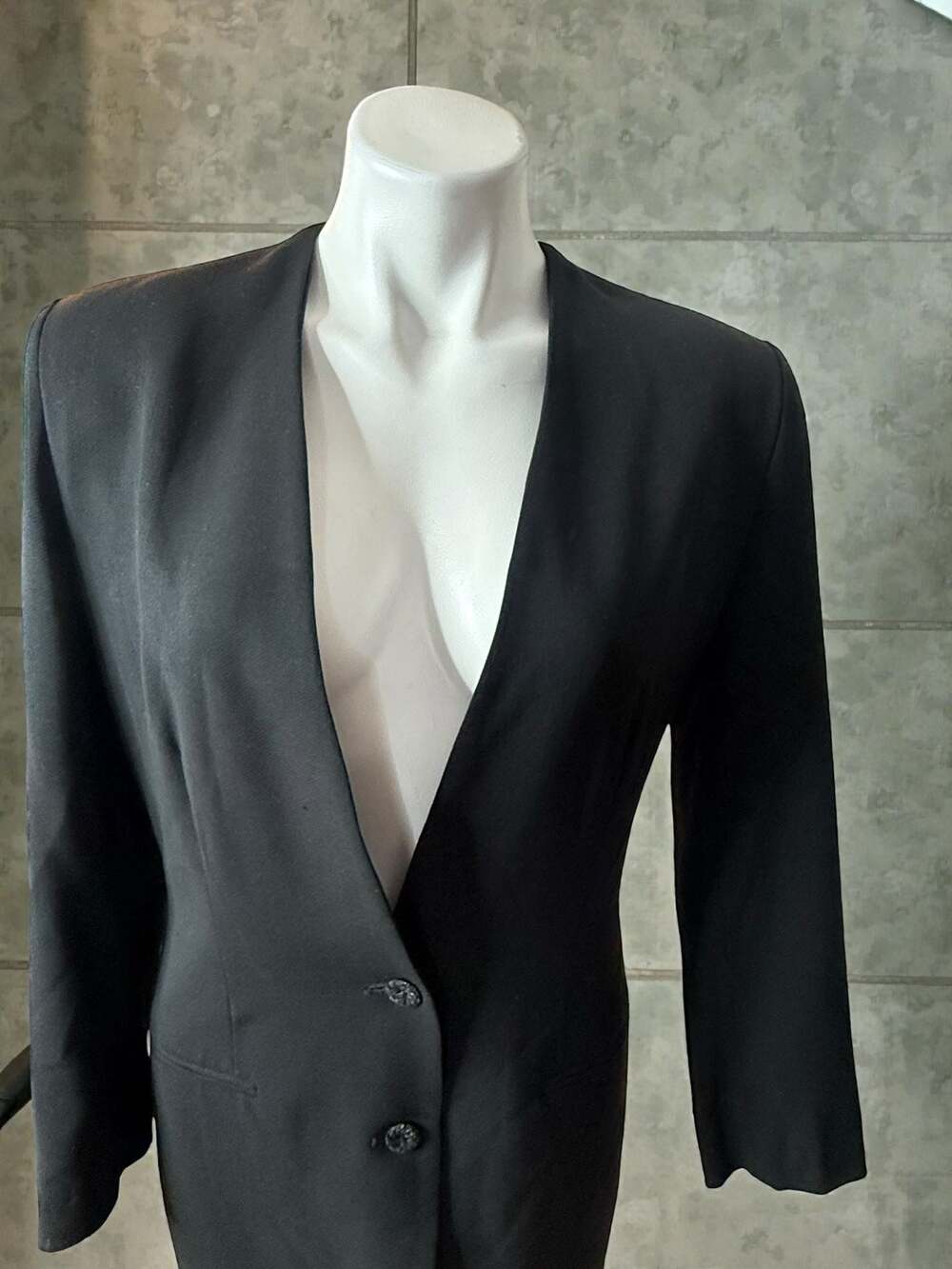 Calvin Klein Vintage Black Blazer Jacket Size 9